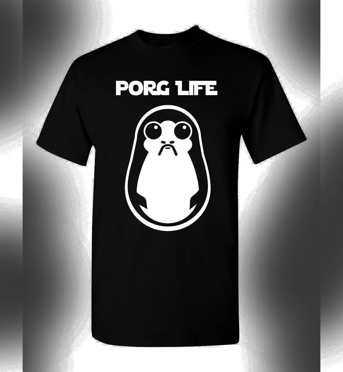

Star Wars Porg TShirt The Last Jedi Luke Skywalker May The Force Be With You Print Tee Men Short Sleeve Clothing free shipping