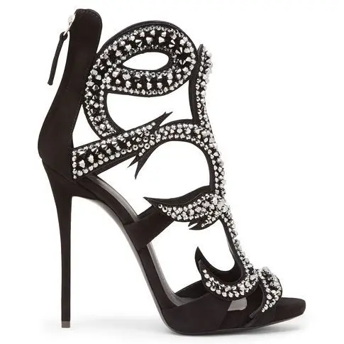 

2019 Sexy Bling Rhinestone Angle Wings high heels sandals women Shiny Leather Bridal Gold Plated Winged gladiator sandals women2