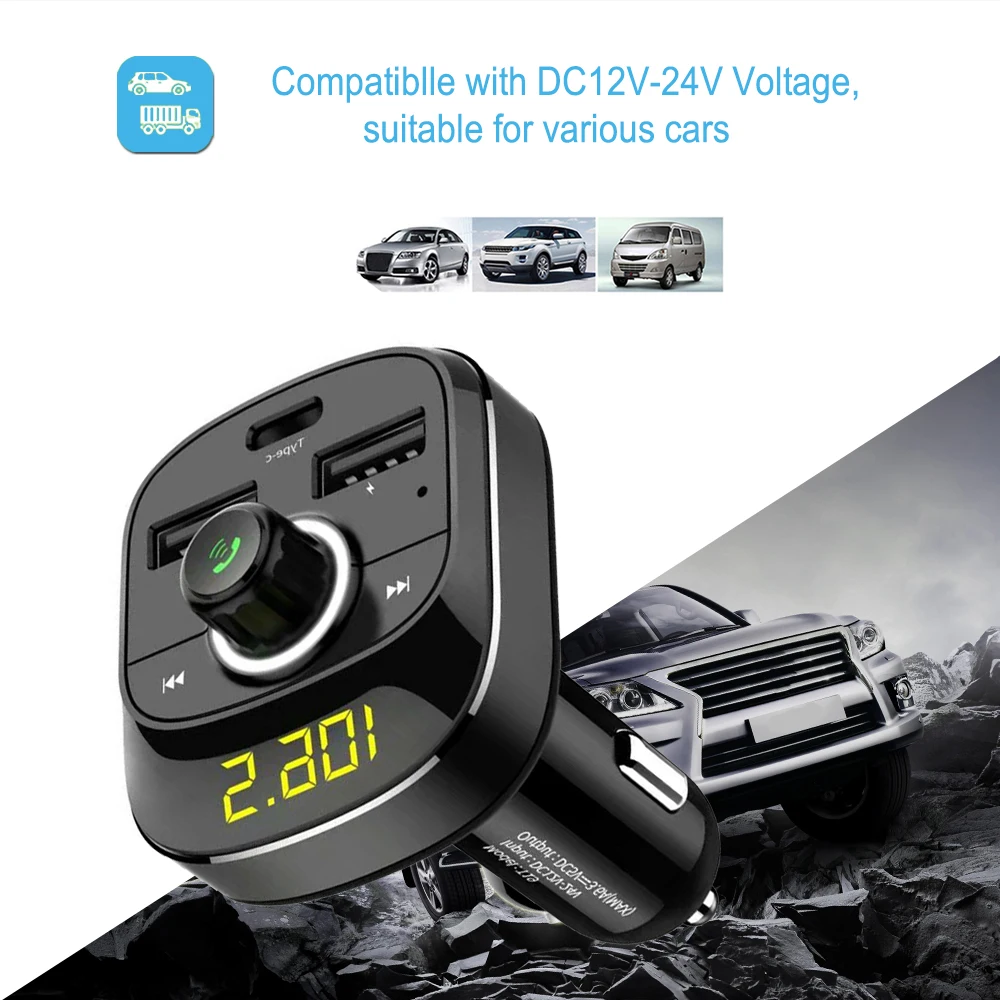 E0219 Bluetooth Car Kit MP3 Player Transmitter -3