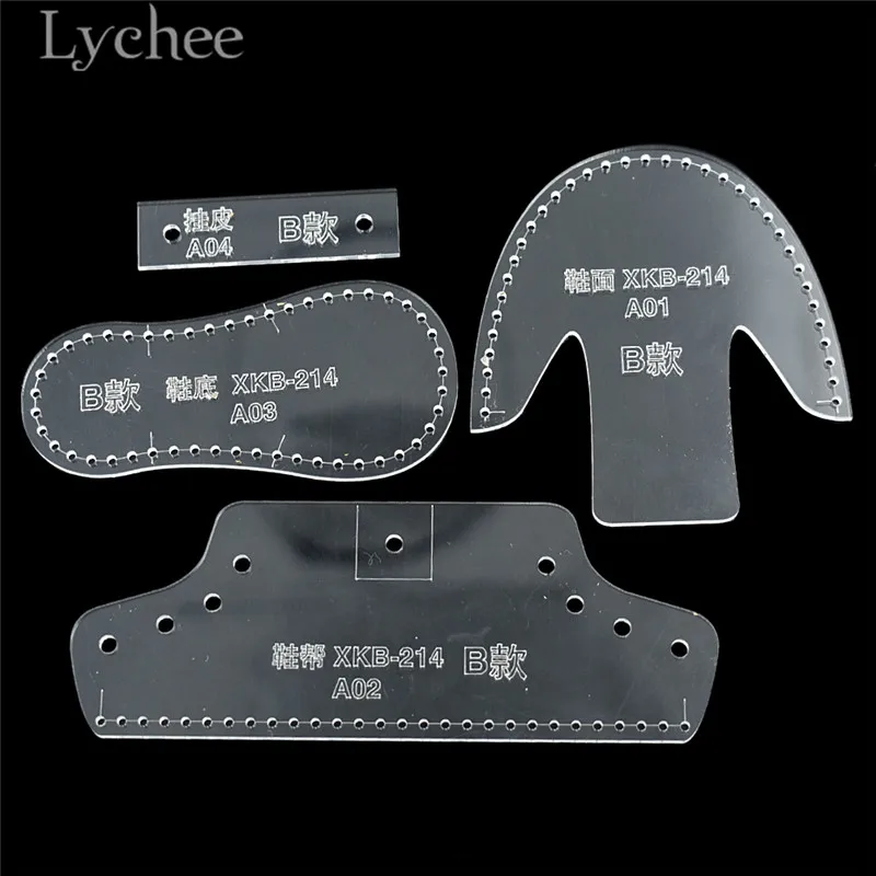 Leather Craft Template Sewing Template Lychee Life Mini Shoe Design Acrylic Sewing Pattern Boot Hanging Pendent Template DIY Leathercrafts