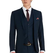 На одной пуговице(куртка+ брюки+ жилет+ галстук) формальные мужские костюмы, выполненный на заказ смокинги для свадьбы с отворотом, 3 предмета, новейший дизайн пальто и штанов