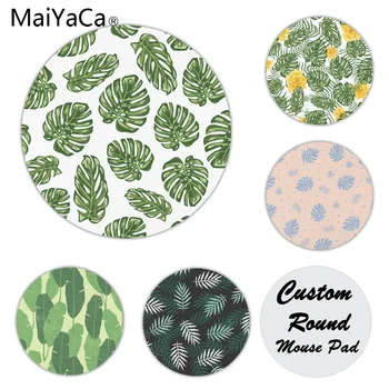 

MaiYaCa Green Leaves Silicone Pad to Mouse Game Size for 20x20CM Speed Version Round Mousepads