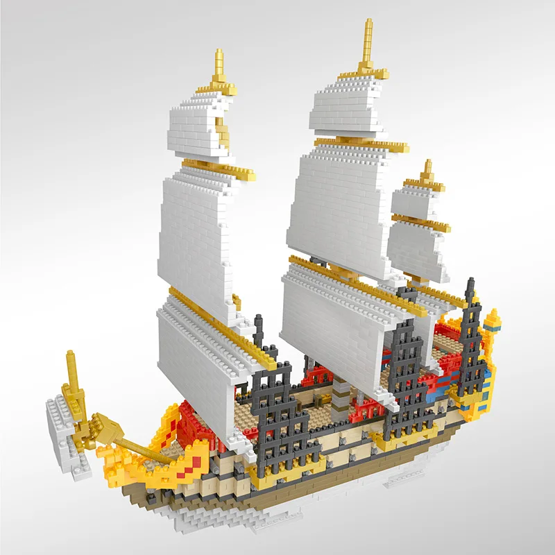 

YZ Mini Blocks Titanic DIY Particles Building Bricks Pirate Ship Auction Sailing Ship Toys 3D Anime Juguetes Boy Toys Gift 66501