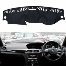 Фланель Dashmat Dashboard Чехлы тире Pad автомобильный коврик ковер от солнца для Mercedes-Benz C-Class w204 c200 c220 c230 c300 2007