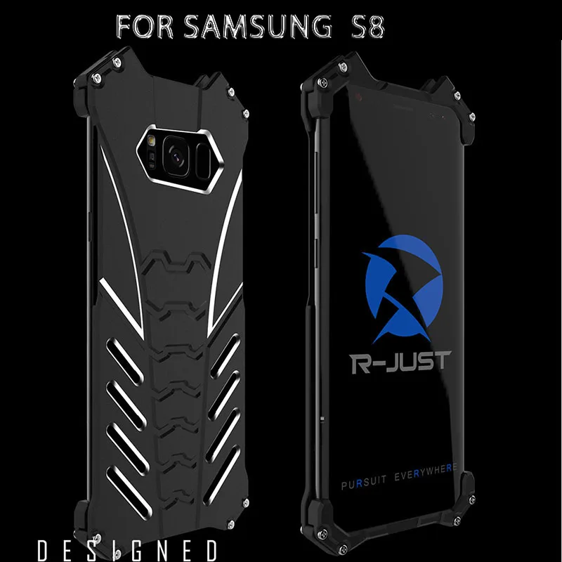 Роскошный металлический защитный чехол R-Just Batman для Samsung Galaxy S8 S7 S6 edge plus NOTE 5 FE C5 C7 C9 Pro, алюминиевый чехол