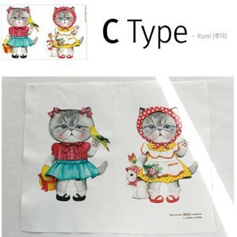Yuying DIY! Хлопчатобумажная ткань с изображением милого кота лен/хлопок 135 см * 7c5m zakka