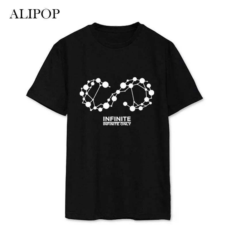 Youpop KPOP INFINITE ONLY Album Shirts K-POP повседневная хлопковая одежда футболка топы с короткими