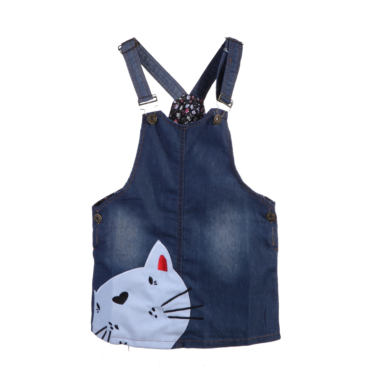 США; джинсовый комбинезон с милым котиком для маленьких девочек; платье; одежда