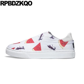 

Summer Breathable Printed White Brand Painting Men New China Canvas Sneakers Runway Designer Casual Shoes Fashion Luxury Skate