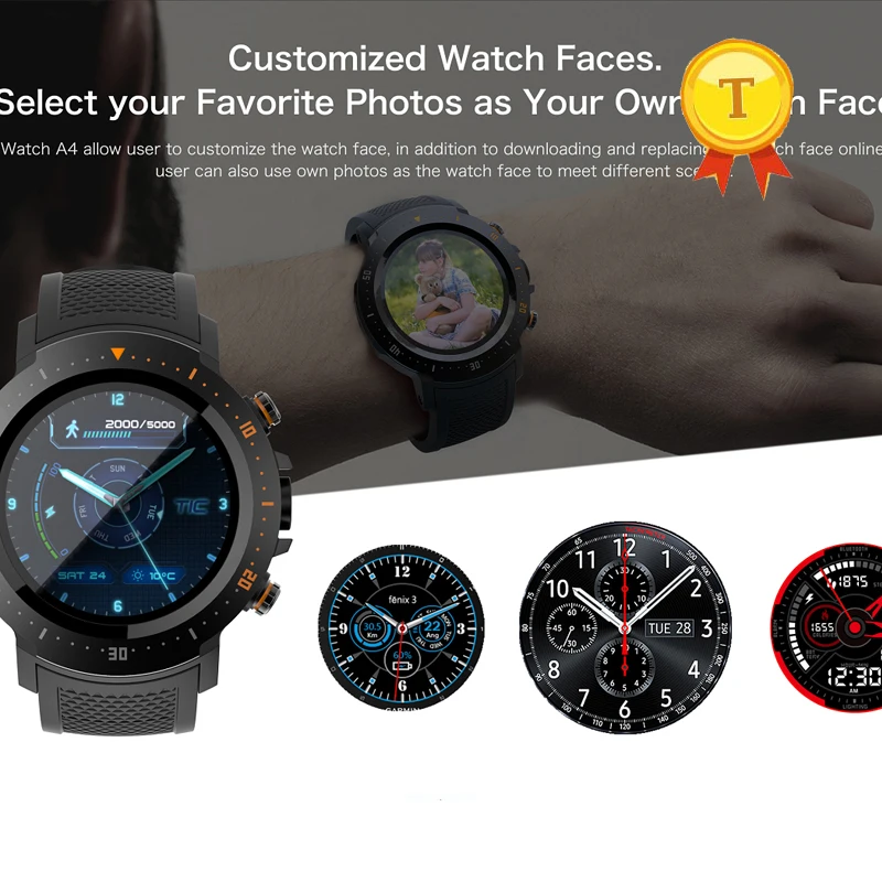 

High quality IP67 waterproof wifi gps fitness sport watch man running 4G smart watch phone support customized watch faces Deutch