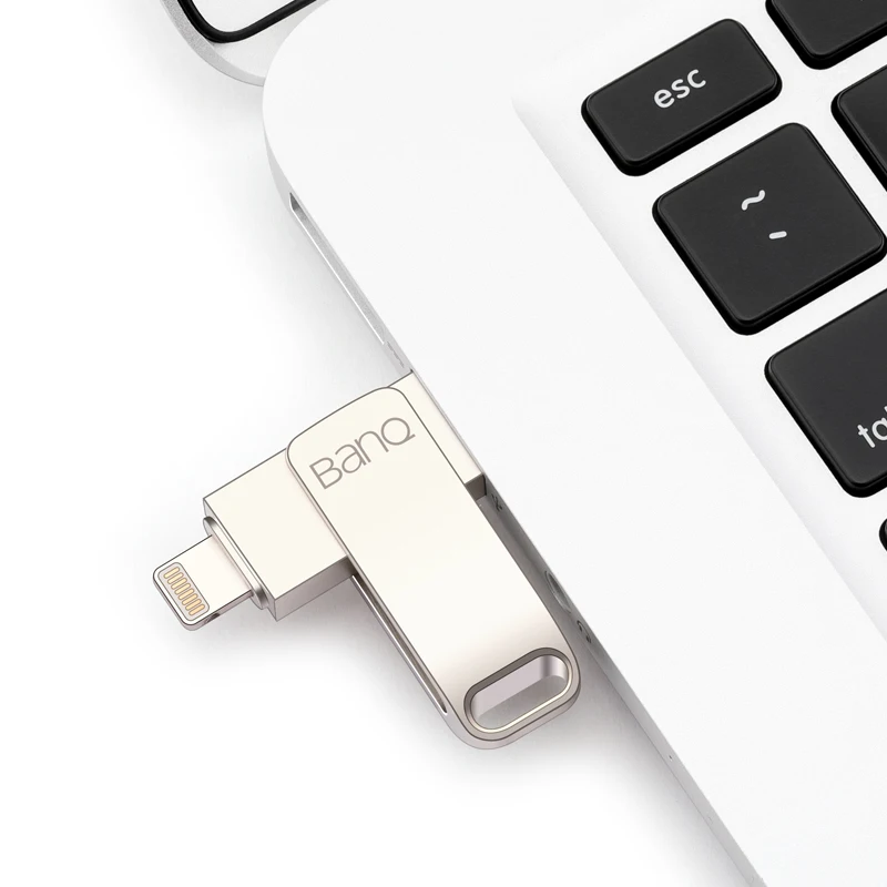 USB флеш-накопитель BanQ A6S, 32 ГБ, 64 ГБ, для iPhone 8, 7 Plus, молния, металлическая ручка, u-диск для MFi iOS10, карта памяти 128 ГБ