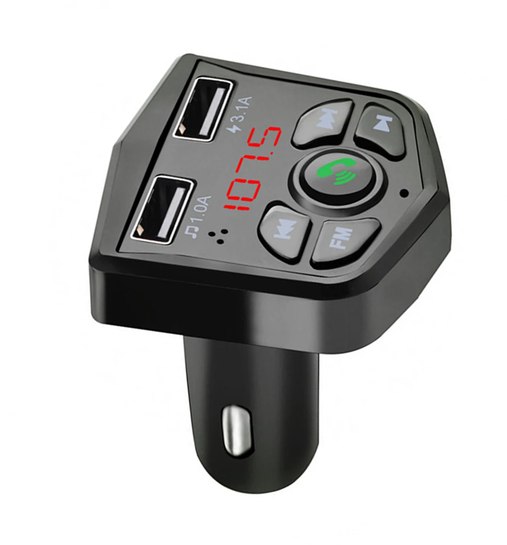 Kebidu Bluetooth 5,0 автомобильное зарядное устройство громкой связи 3.1A быстрое зарядное устройство для телефона двойное USB зарядное устройство беспроводной fm-передатчик TF карта MP3 плеер