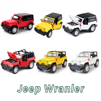 

1:32 The Herdsman Jeep Wranler Alloy Diecast Car Model Pull Back Toy Car model Electronic Car For Kids Toys Gift Free S hipping