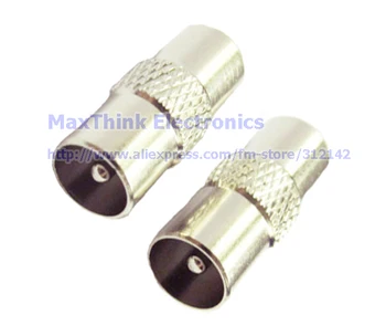 

TV Connector Male Plug to Male Jack TV Adapter , PAL Male to Male Coupler Connector , 50pcs , Free shipping