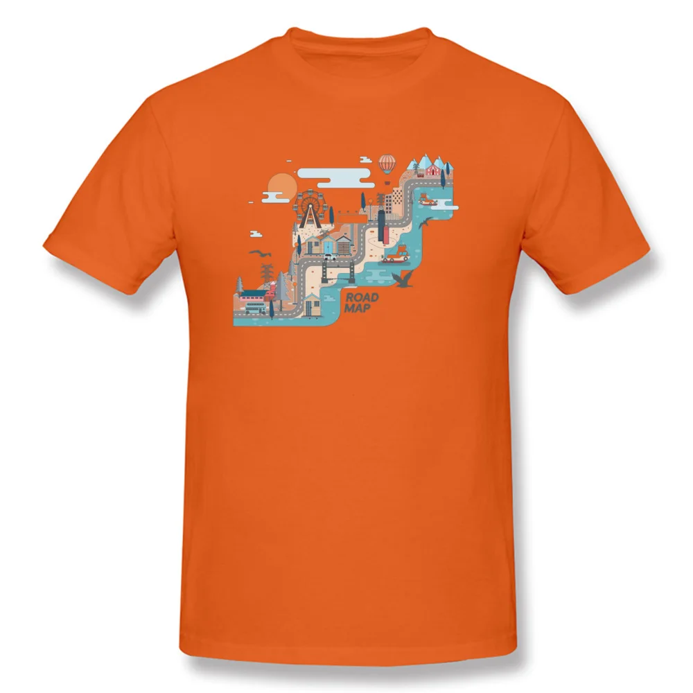 cosie 0314WD084 Tops & Tees for Men 2018 Father Day Crew Neck Pure Cotton Short Sleeve T Shirt Printed Tops Tees 0314WD084 orange