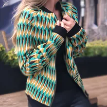 Chamsgend полосатая спортивная куртка Бейсбольная женская Свободная куртка с длинным рукавом размера плюс простая тренировочная Беговая женская верхняя одежда