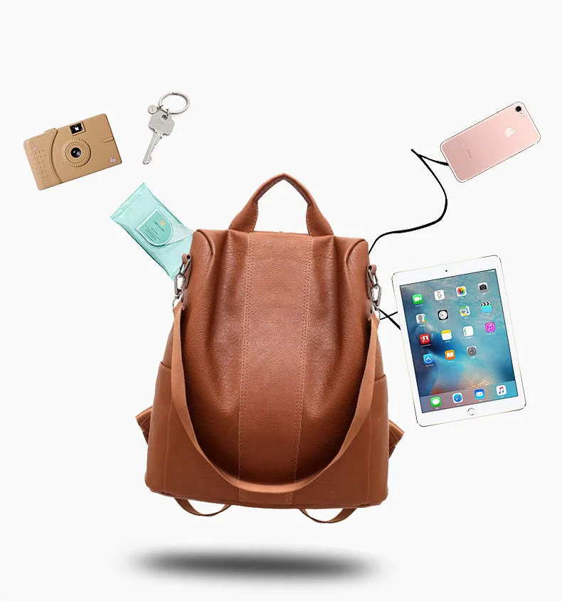 ETONTECK ретро женский кожаный рюкзак для колледжа опрятный Школьный Рюкзак Для студенческий ноутбук для девушек женский повседневный рюкзак для путешествий