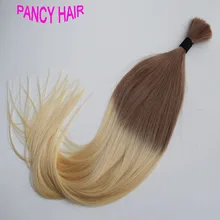 7A Straight Bulk Hair Ombre Human Hair for braiding #6/613 Colorful Hair bulk Brazilian Virgin Hair 3pcs/lot FAST Shipping