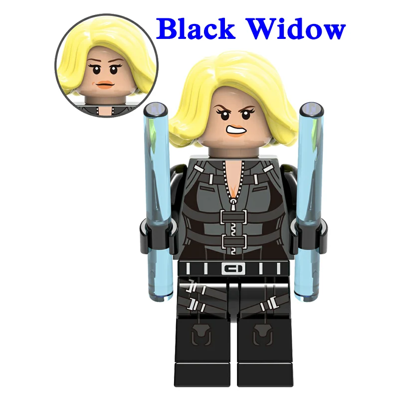 Black Widow 1 шт. фигурка супергероя Мститель конец игры капитан Марвел муравьица ОСА Скарлет ведьма строительные блоки игрушки-Халк для детей - Цвет: Black Widow