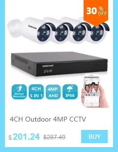 SUNCHAN 1080P 8CH Full HD AHD DVR камера безопасности Система 4*1080P DVR DIY видео комплект домашняя камера наблюдения