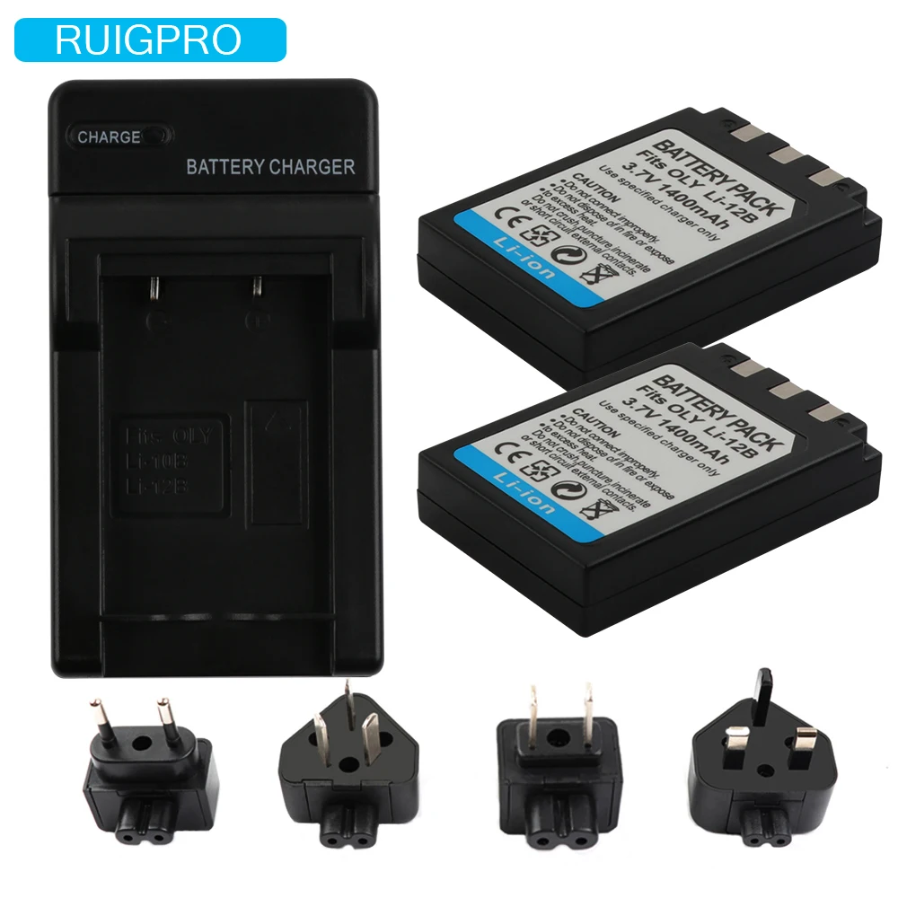 

2X Li-10B Li10B Li 10B Li-12B Li12B Li 12B Battery+1Port Battery charger LED For Olympus C-50/6070/470/5000/7000 Mju 20 25 L15