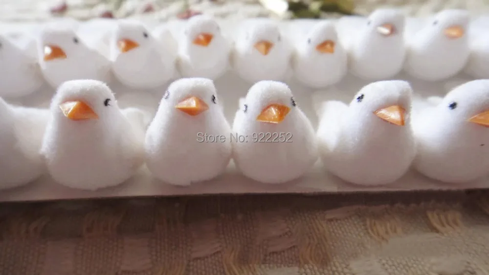 foam birds white diy craft decoration wedding gift box