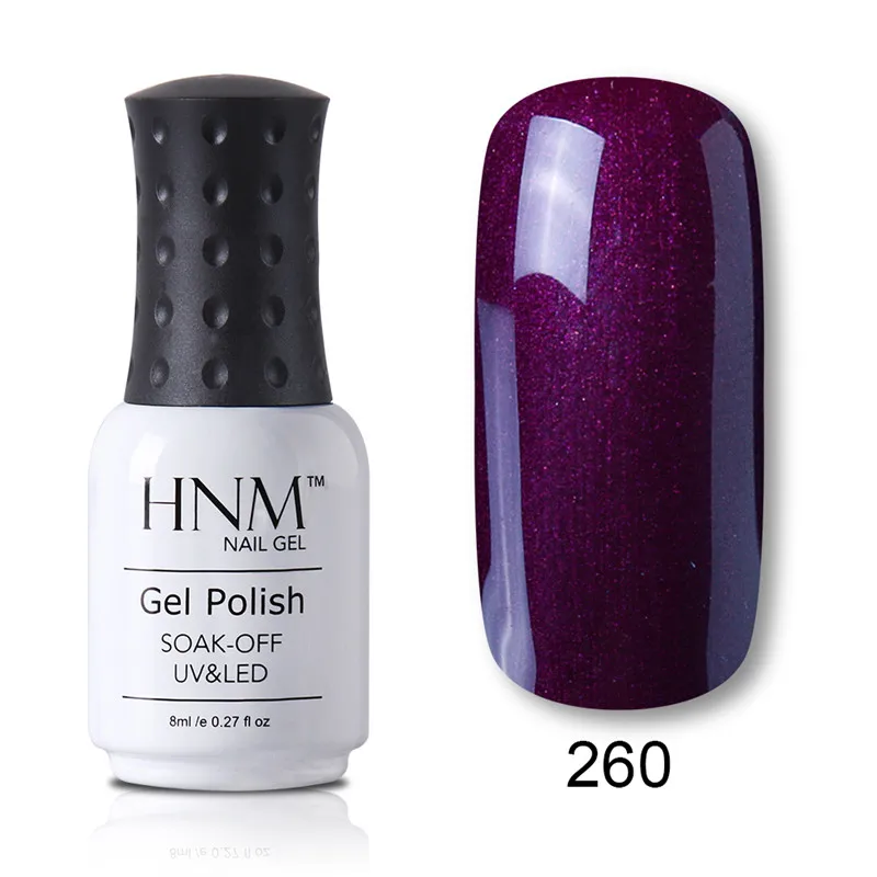HNM штамповочная Краска Лак для ногтей 8 мл Великолепная цветная краска Gellak Гибридный лак Nagellak Полуперманентная верхняя основа грунтовка эмаль - Цвет: 260