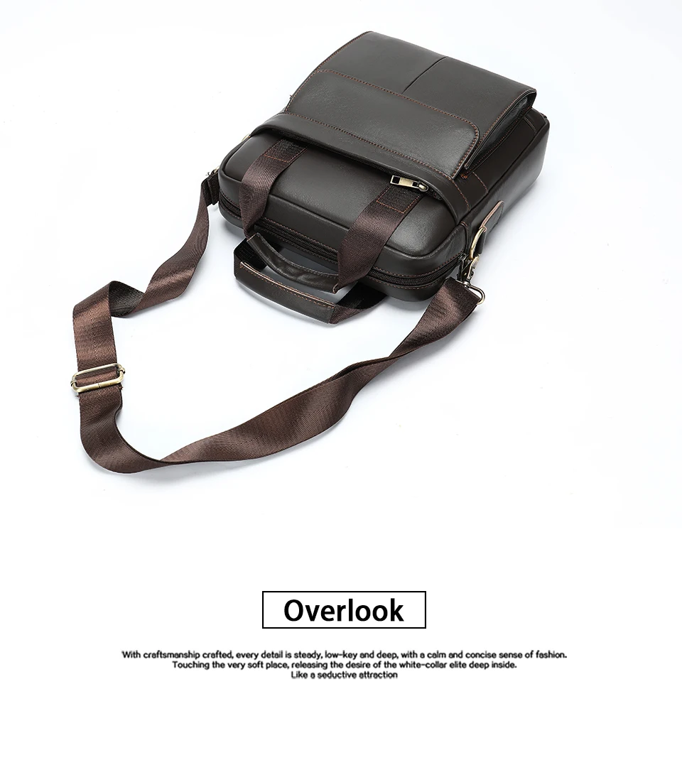 16 men's bag messenger bag men leather crossbody bags for men handbag business men's shoulder bag for 13.3'' laptoppurse