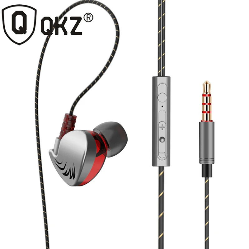 Официальный Оригинальный Новый QKZ CK7 в ухо супер бас наушники с микрофоном Hifi