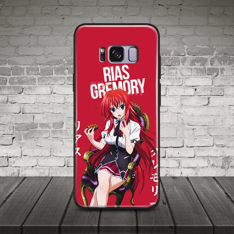 Rias Gremory средней школы DxD закаленное стекло Мягкий силиконовый чехол для телефона