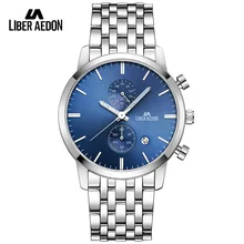 Liber Aedon Top Brand Luxury 2017 Sport Men Watches Waterproof Stainless Steel Band Quartz Mens Wristwatch