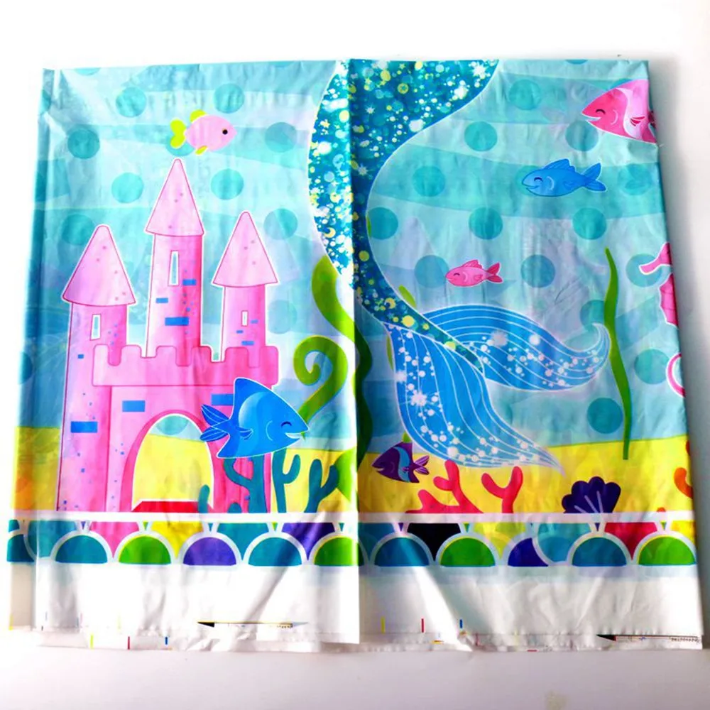 108*180cm Unicorn Party Tablecloth Plastic Kids Favors Baby Shower Birthday Party Decor Table Cover Unicorn Theme Party Supplies