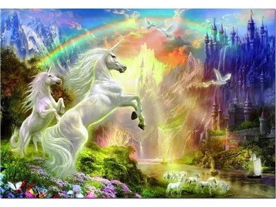 

YIKEE Full Diamond Painting Unicorn Diamond Embroidery Full Square Rhinestones Home Decor Diamonds Mosaic k709