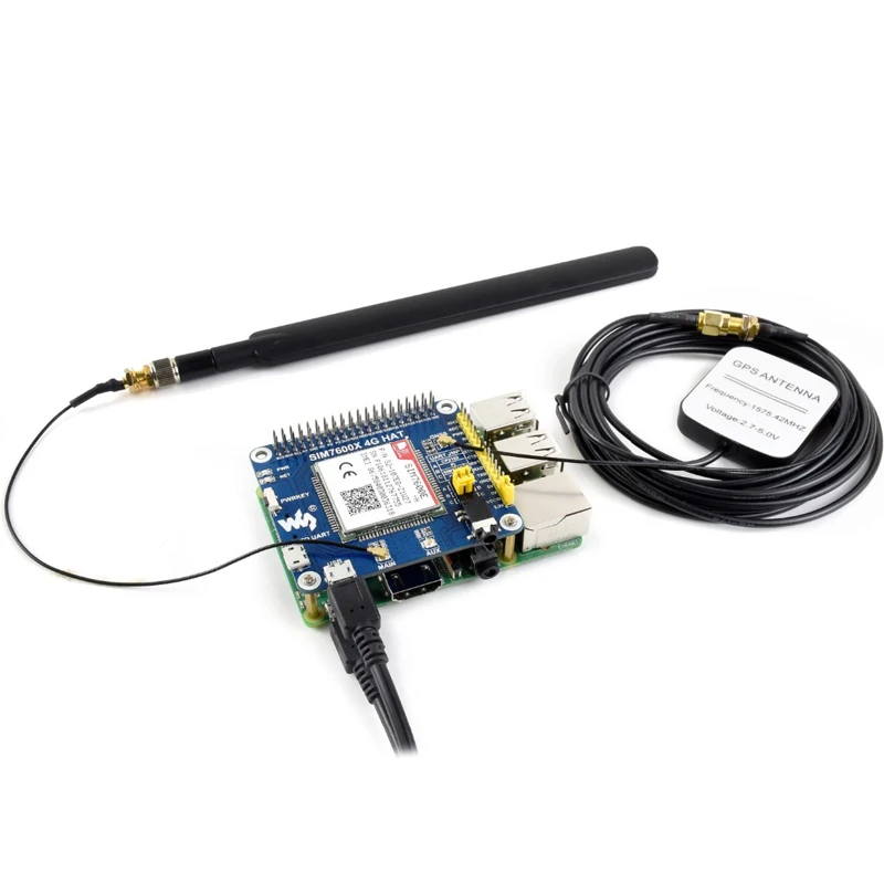 

4G/3G/2G/GSM/GPRS/GNSS HAT for Raspberry Pi Zero/Zero W/Zero WH/2B/3B/3B+,Based on SIM7600E-H,support dial-up