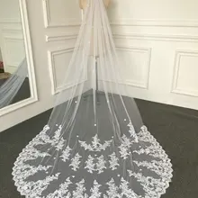 Новая модель один слой кружева на нижней вуали настоящий образец