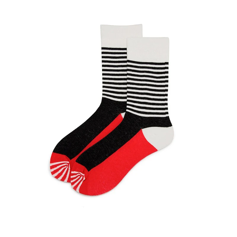Популярные Цветные забавные носки для мужчин и женщин, хлопковые носки для влюбленных, повседневные носки без пятки в разноцветный горошек