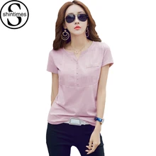 Женская розовая футболка Poleras De Mujer, летняя женская футболка, топы с коротким рукавом, футболка корейского размера плюс, женская одежда s, 3xl, футболка Femme