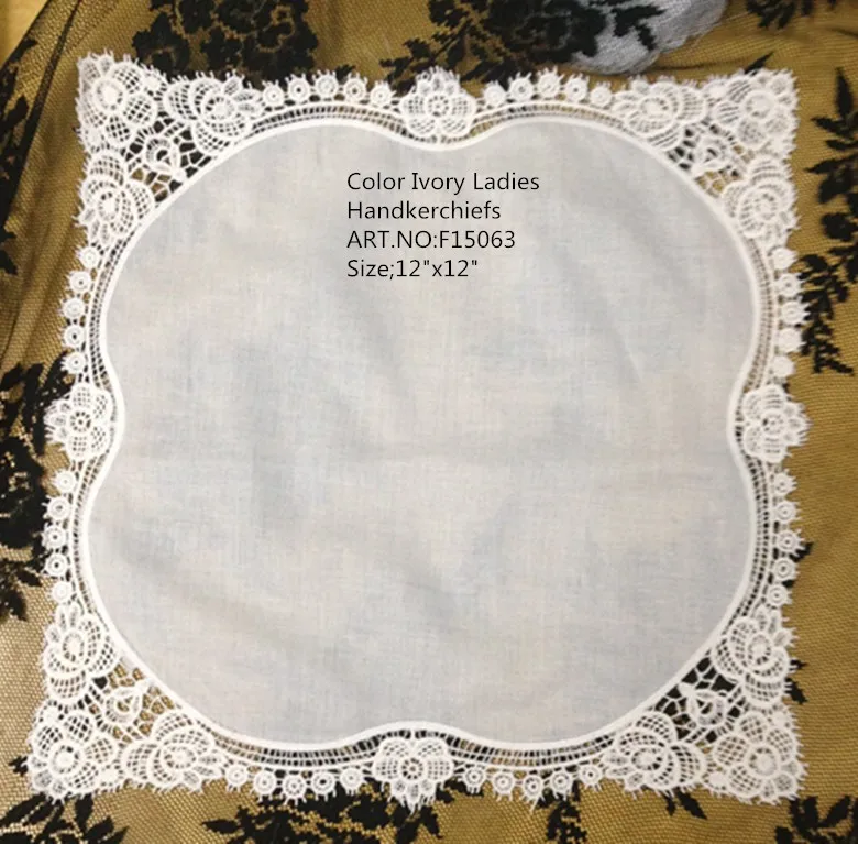 Набор из 12 Модные женские платки 12-дюймовый Ситцевая свадьба-платочек Sweet Heart Hanky старинные кружева носовой платок для невесты подарок