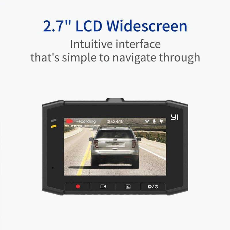 Оригинальный YI Ultra Dash camera Card черный Разрешение 2 7 K A17 A7 двухъядерный чип голосовое