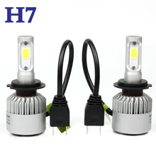 S2 H7 COB LED Headlight 72W 8000LM Single Beam Car LED Headlights Bulb Head Lamp Fog Light 12V Para Auto Accessories Voiture