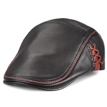 Модный топ мужской весна высокого качества кожа первый слой колпачок в форме коровы шапки для среднего возраста
