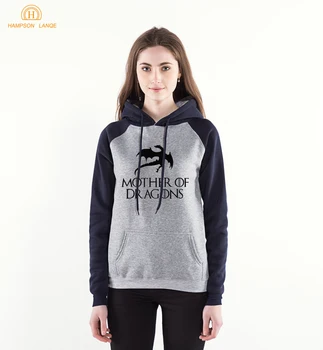 

Game Of Thrones Mother Of Dragons Warm Fleece Hoodies 2020 Women Sping Winter Casual Sweatshirt Raglan Hoodie Long Sleeve Hooded