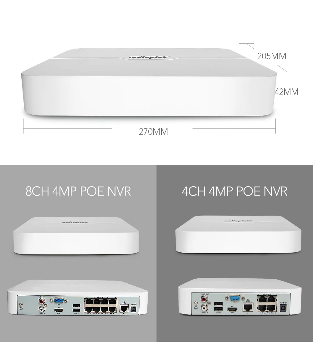 4CH 8CH 4MP POE NVR комплект камер видеонаблюдения H.265 HD 4MP ip-камера безопасности 200 м POE расстояние 52 в комплект системы видеонаблюдения