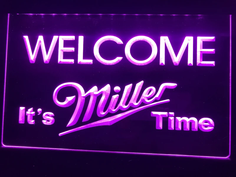 A206 это Miller Time Добро пожаловать бар светодиодный неоновый Световой значок