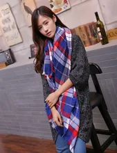 Za Women Tartan Plaid Scarf 2016 Cashmere Scarf Brand New Designer Unisex Acrylic Scarves Basic Shawls Blanket Scarf Women
