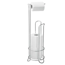 European Style Roll Stand Popular Modern Minimalist Stainless Steel Floor Type Bathroom Toilet Paper Holder Storage Holders