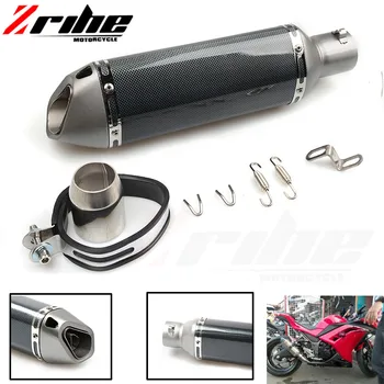 

for yamaha suzuki bmw Fiber Color 35-51mm Motorcycle Exhaust Muffler Moto Exhaust CB400 TMAX530 tmax500 CBR125 Z800 z750 z1000