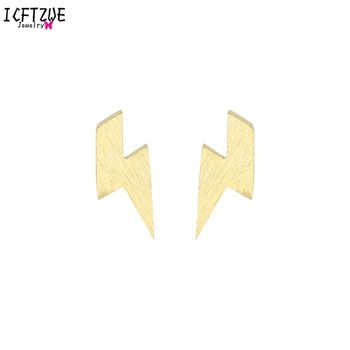 

10pairs Earings Fashion Jewelry Women Aros Lightning Bolt Vintage Earring Stud For Women High Quality Stainless Steel Material