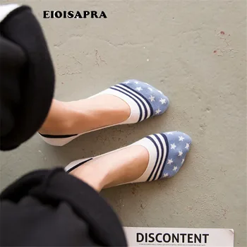 

[EIOISAPRA]Pentagram Striped Harajuku Japan Stealth Socks Summer Breathable Art Shallow Mouth Socks Women Sweet Non-slip Sokken