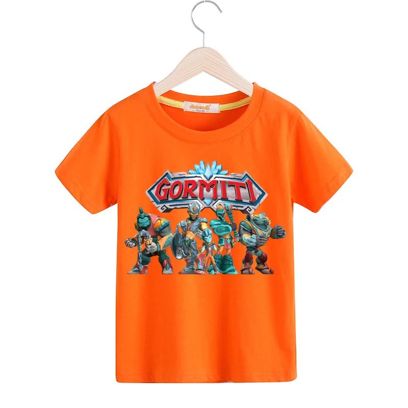 Kids Summer Cartoon Gormiti Game Print T-shirts Tshirts Clothes Children Short Sleeve T Shirt Clothing Boy Girls Tee Top TX164 (1)